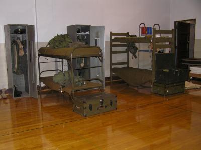  Tents  Loft Beds on Barracks Display Original Military Bunk Beds And Wall Lockers Shown